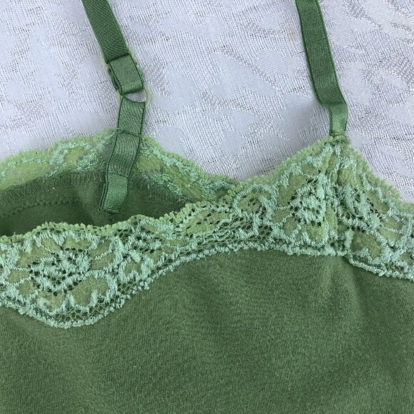 Ann Taylor Petites Green Soft Stretch Lace Cami with Adjustable Straps Size SP - Picture 6 of 12